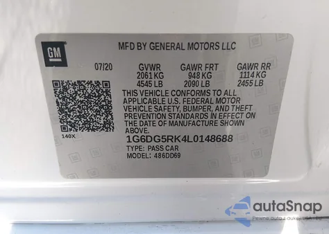 2020 Cadillac Ct4 Sport from USA, damaged, VIN 1G6DG5RK4L0148688